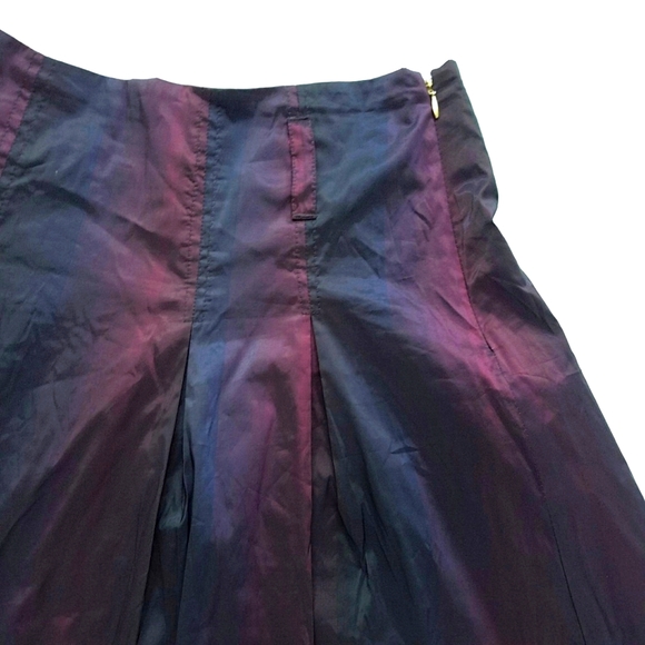 Funky Wearable Art Iridescent Hi Waist Full Skirt Fully lined Size 8 - Picture 5 of 16